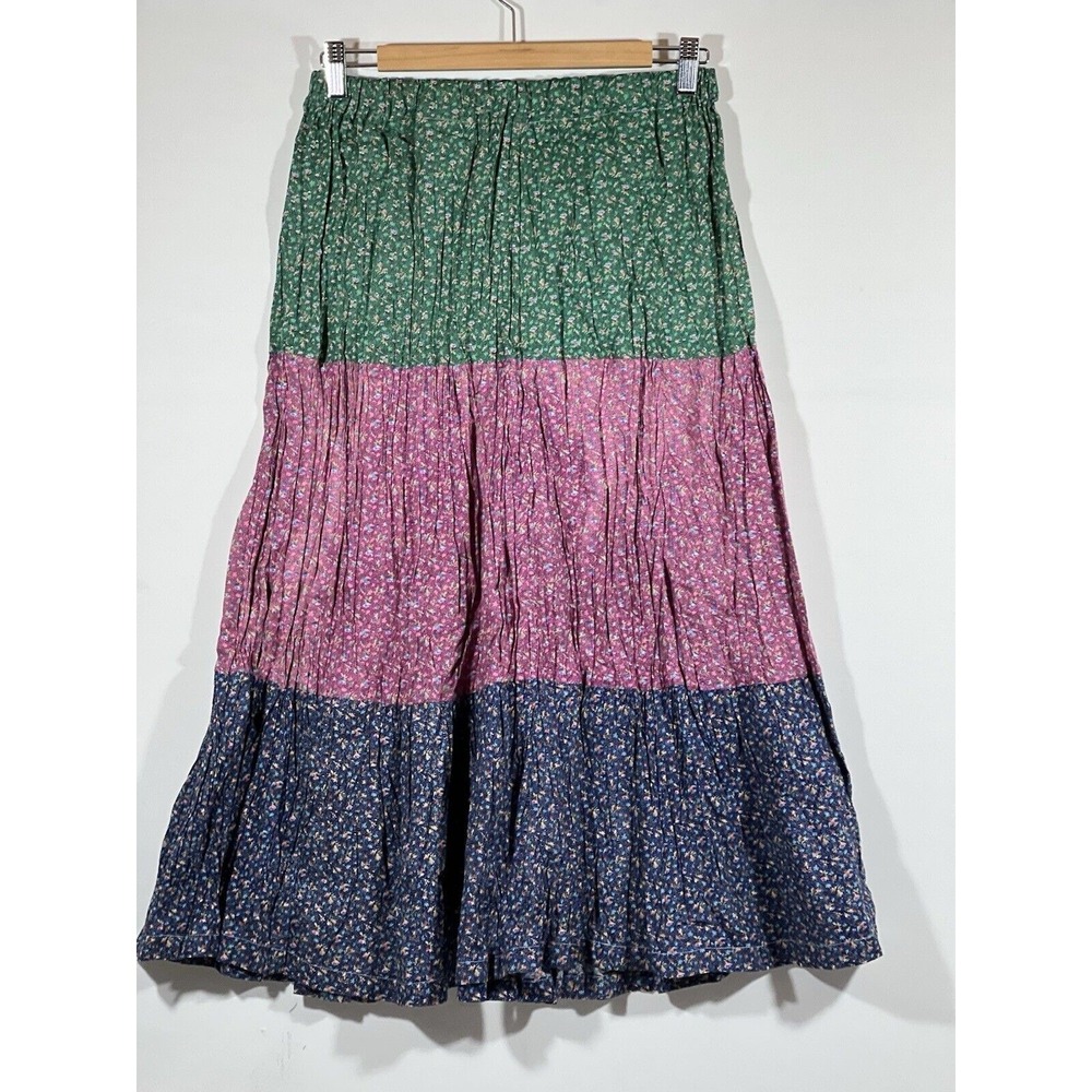 Aunt Abigails Prairie Skirt Womens XS Multicolor Cotton Floral Cottagecore Boho